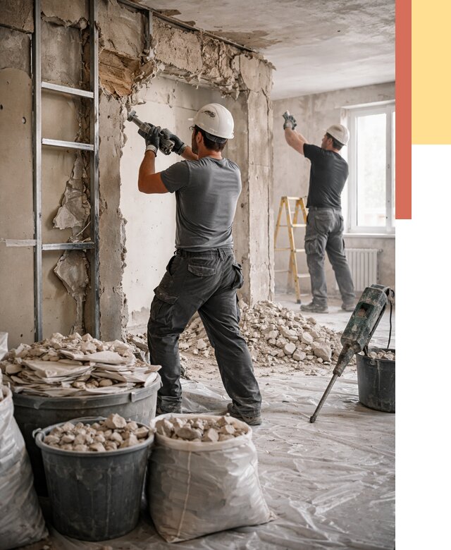 Демонтажные работы в Усинске от 2764 руб. — услуги и цена под ключ | ОТДЕЛОЧНИК-Снс