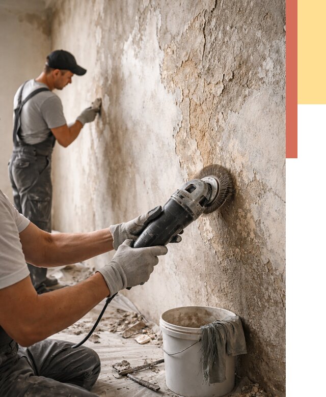 Снятие и удаление краски со стен в Усинске от 2150 руб. — ОТДЕЛОЧНИК-Снс