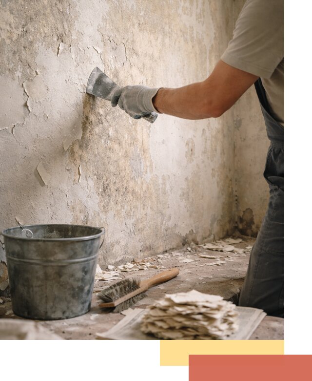 Удаление старой краски со стен в Усинске качественно и быстро