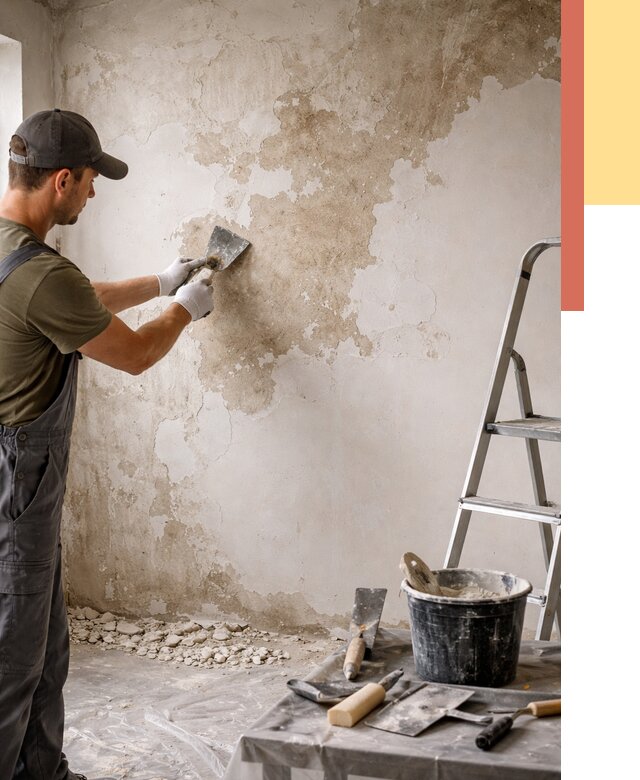 Снятие старой шпаклевки в Усинске от 1894 руб. — быстро и недорого | ОТДЕЛОЧНИК-Снс