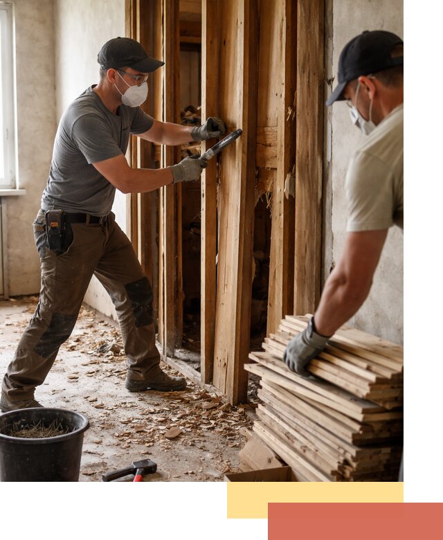 Демонтаж деревянных перегородок в Усинске быстро и аккуратно