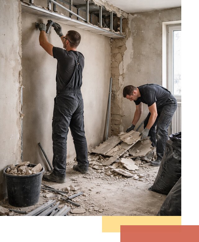 Демонтаж короба из гипсокартона в Усинске быстро и аккуратно