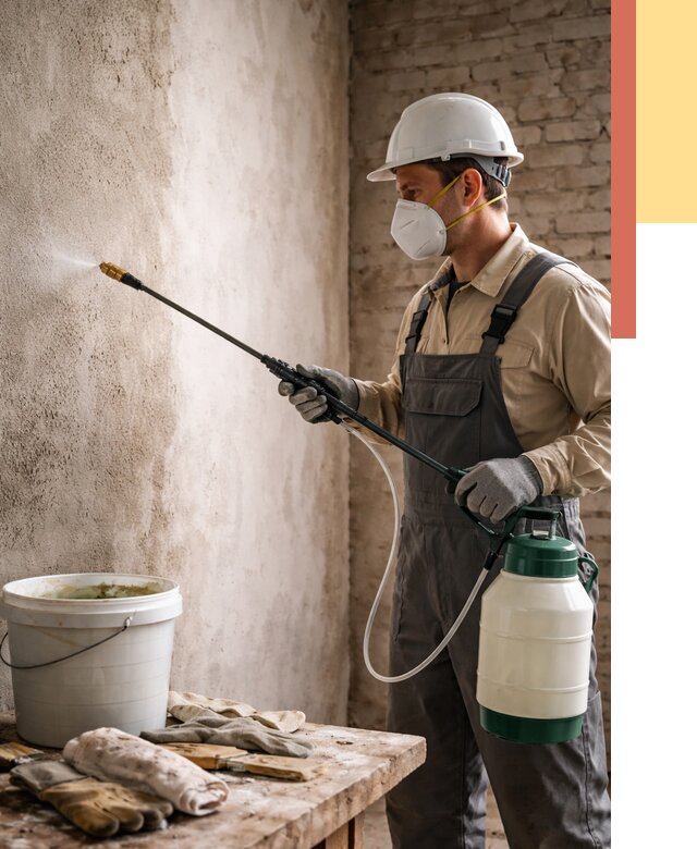 Антисептическая обработка стен в Усинске от 1229 руб. — быстро и недорого | ОТДЕЛОЧНИК-Снс