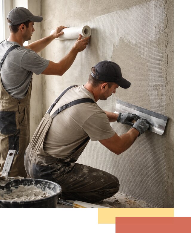 Армирование стен стеклосеткой в Усинске для прочной отделки