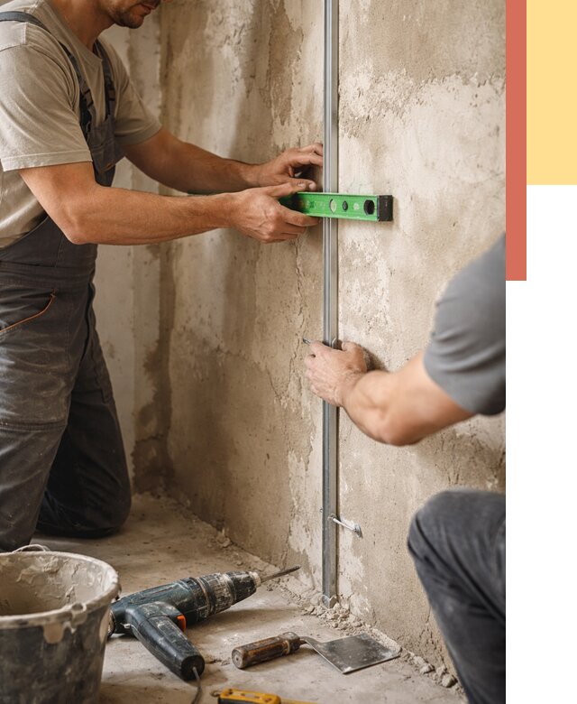 Установка штукатурных маяков в Усинске от 7167 руб. — быстро и недорого | ОТДЕЛОЧНИК-Снс