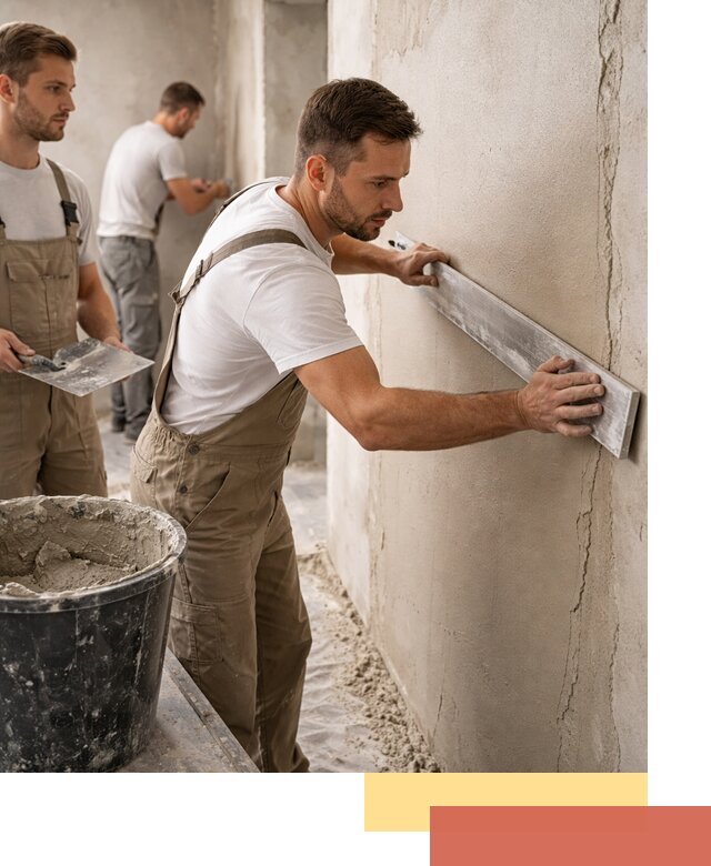 Штукатурка стен без маяков в Усинске быстро и качественно