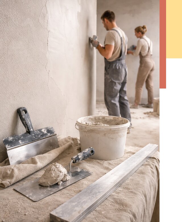 Штукатурка стен гипсовая в Усинске от 4607 руб/м2 — быстро и недорого | ОТДЕЛОЧНИК-Снс