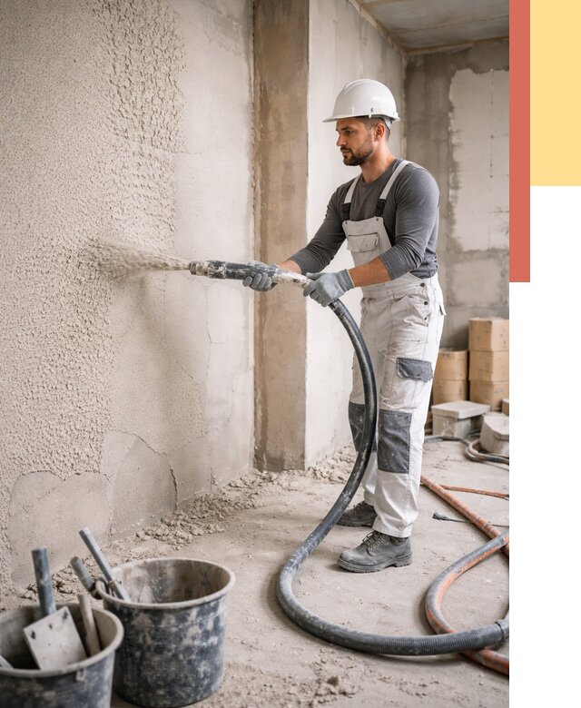 Машинная штукатурка стен в Усинске под ключ от 6655 руб./м2 | ОТДЕЛОЧНИК-Снс