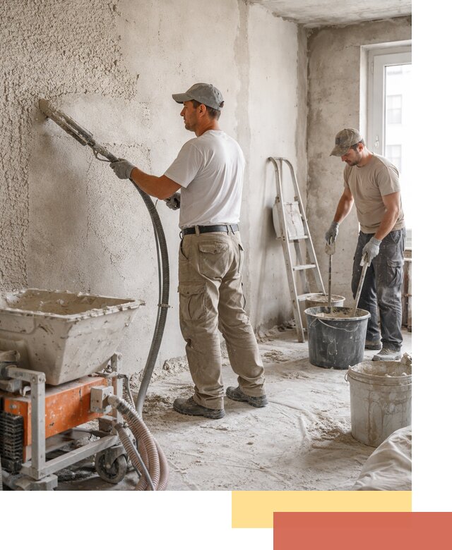 Машинная штукатурка стен в Усинске — быстро и качественно