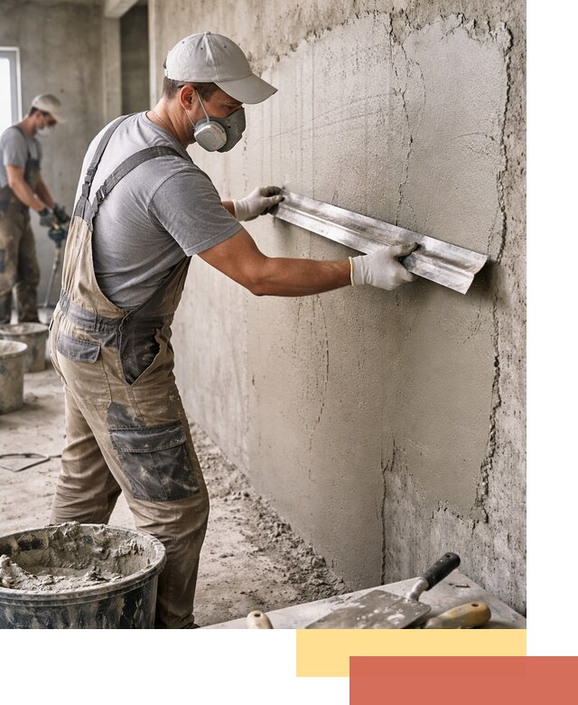 Штукатурка бетонных стен в Усинске качественно и долговечно