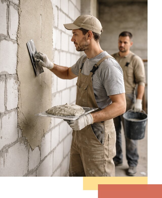 Штукатурка стен из газобетона в Усинске под ключ