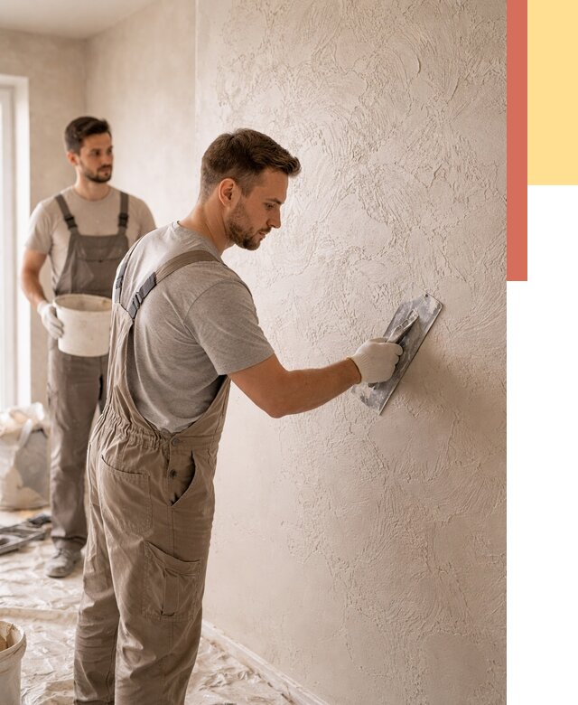 Фактурная штукатурка стен в Усинске от 4300 руб./м² — заказать под ключ | ОТДЕЛОЧНИК-Снс