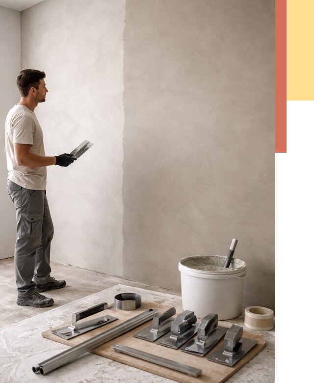 Нанесение микроцемента на стены в Усинске от 3276 руб./м2 под ключ | ОТДЕЛОЧНИК-Снс