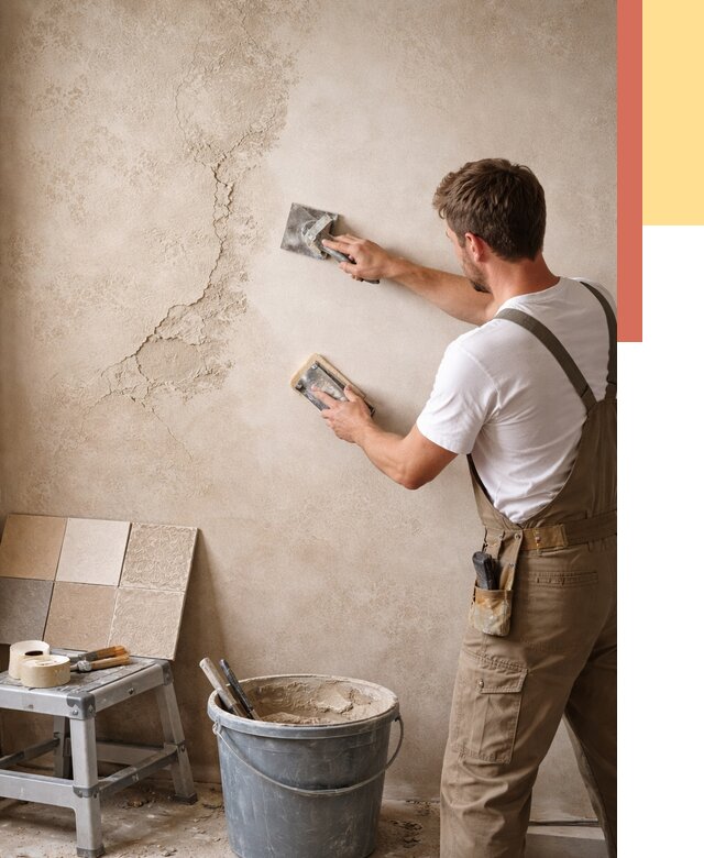 Ремонт декоративной штукатурки в Усинске от 4607 руб. под ключ | ОТДЕЛОЧНИК-Снс