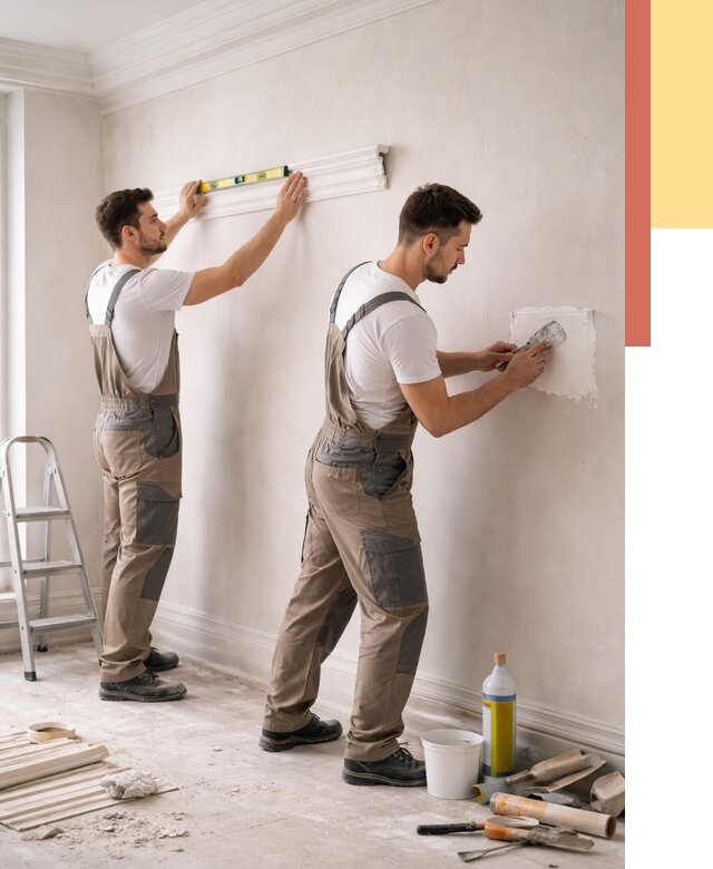 Монтаж лепнины на стены в Усинске от 4607 руб. — недорого, быстро | ОТДЕЛОЧНИК-Снс