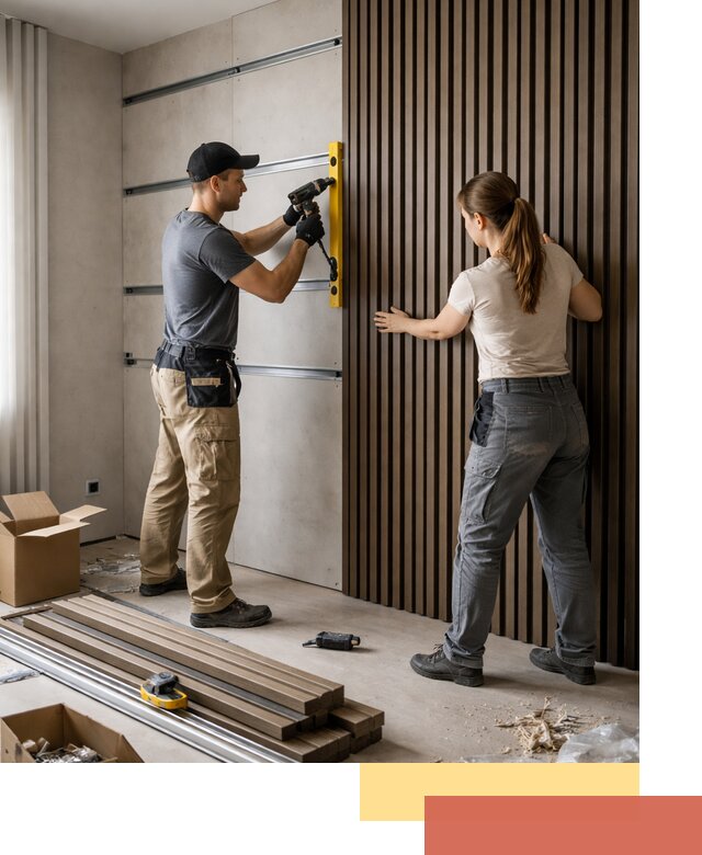 Монтаж реечных панелей на стены в Усинске