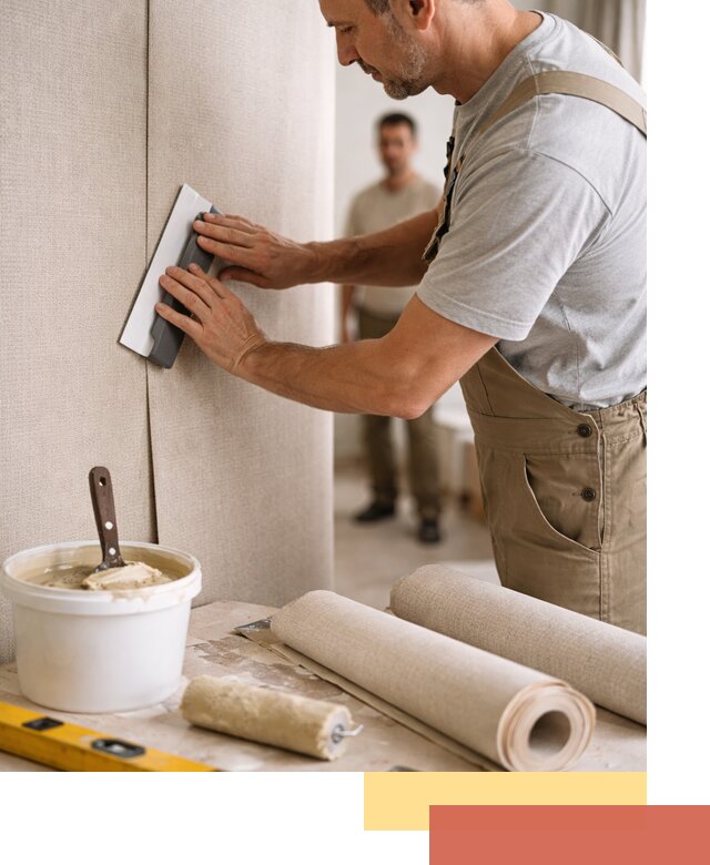 Поклейка текстильных обоев в Усинске профессионально и аккуратно