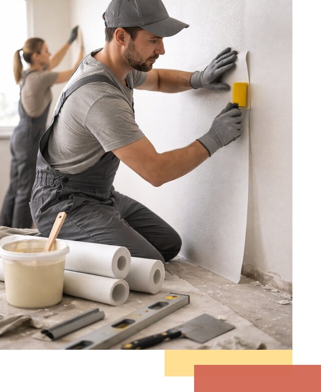 Поклейка стеклообоев профессионально в Усинске