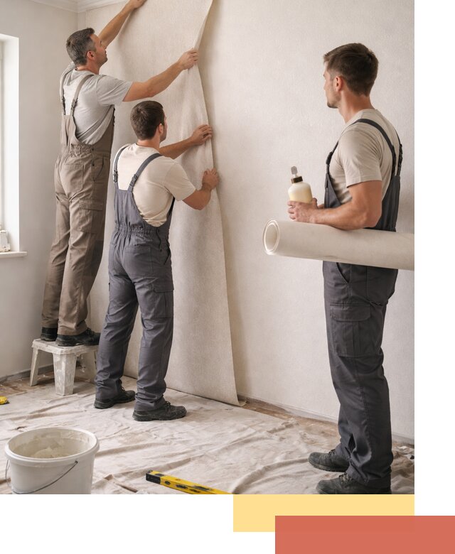 Оклейка стен обоями в Усинске — качественно и профессионально