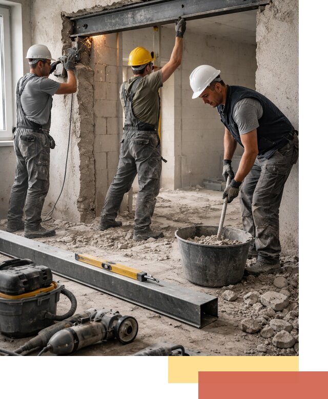 Создание проемов в стенах и несущих конструкциях в Усинске