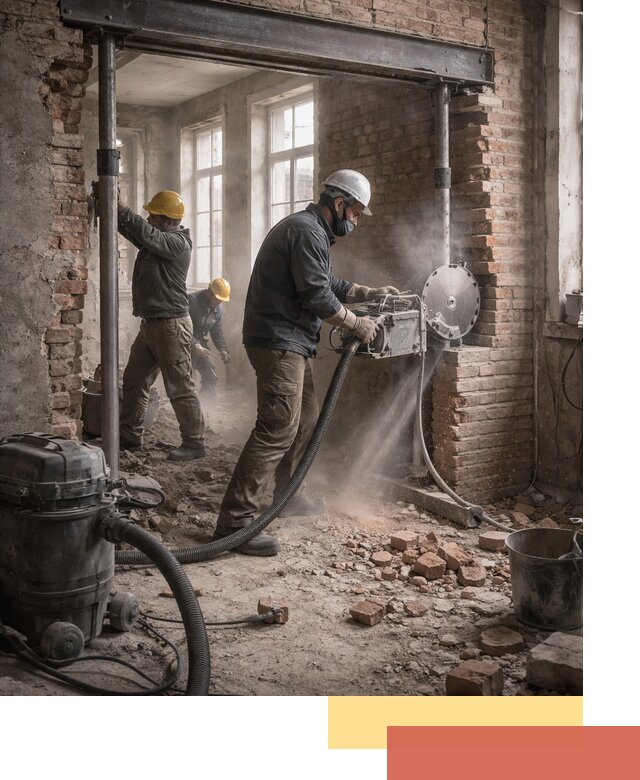 Прорезка проема в стене под дверной или оконный проем в Усинске