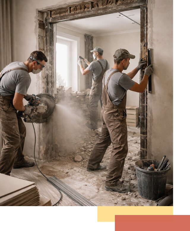 Расширение дверного проема под установку новой двери в Усинске