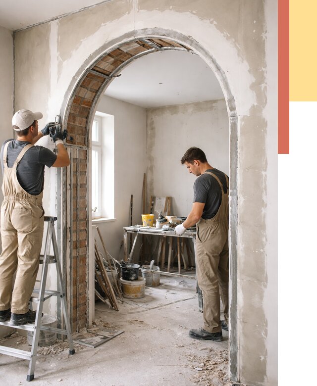 Устройство арочного проема в Усинске от 9726 руб. под ключ — быстро и недорого | ОТДЕЛОЧНИК-Снс