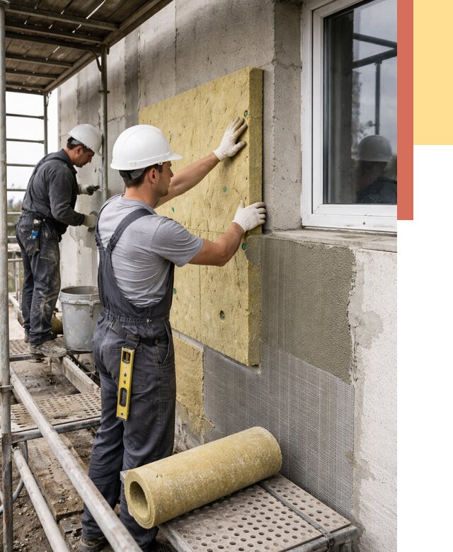 Утепление стен в Усинске от 4402 руб. под ключ — быстро и недорого | ОТДЕЛОЧНИК-Снс