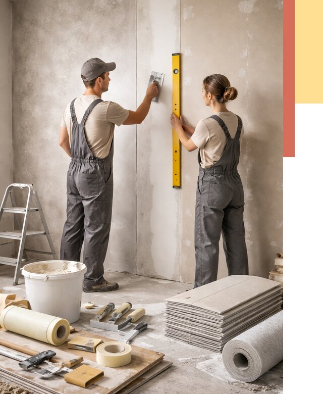 Отделка стен в Усинске от 1536 руб/м² — недорого, быстро, под ключ | ОТДЕЛОЧНИК-Снс