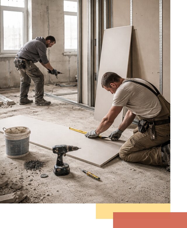 Кладка перегородок из ПГП под ключ в Усинске