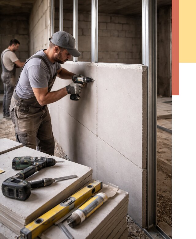 Кладка влагостойких перегородок ПГП в Усинске от 1229 руб. под ключ | ОТДЕЛОЧНИК-Снс