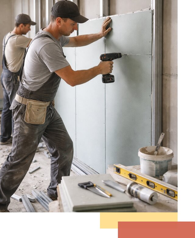 Кладка влагостойких перегородок ПГП в Усинске