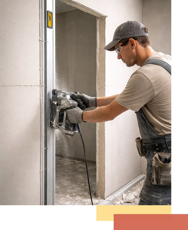 Устройство дверного проема в перегородке в Усинске