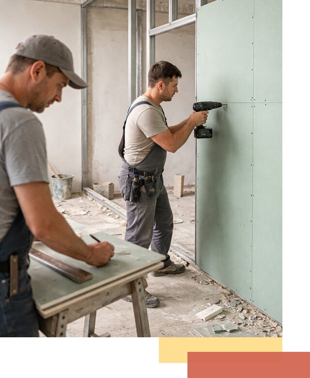 Перегородки из влагостойкого гипсокартона под ключ в Усинске