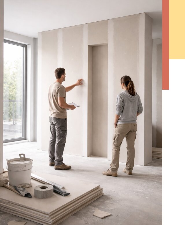 Зонирующая перегородка из гипсокартона в Усинске от 2867 руб. под ключ | ОТДЕЛОЧНИК-Снс