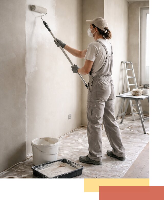 Покраска перегородок из гипсокартона в Усинске качественно и недорого