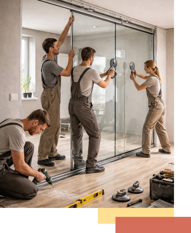 Изготовление стеклянных перегородок на заказ в Усинске