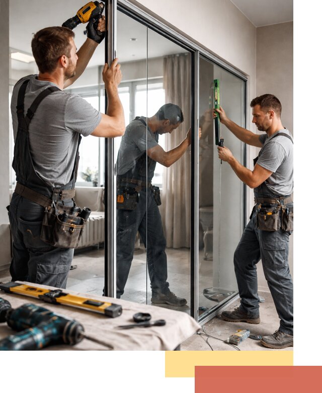 Каркасные стеклянные перегородки под ключ в Усинске