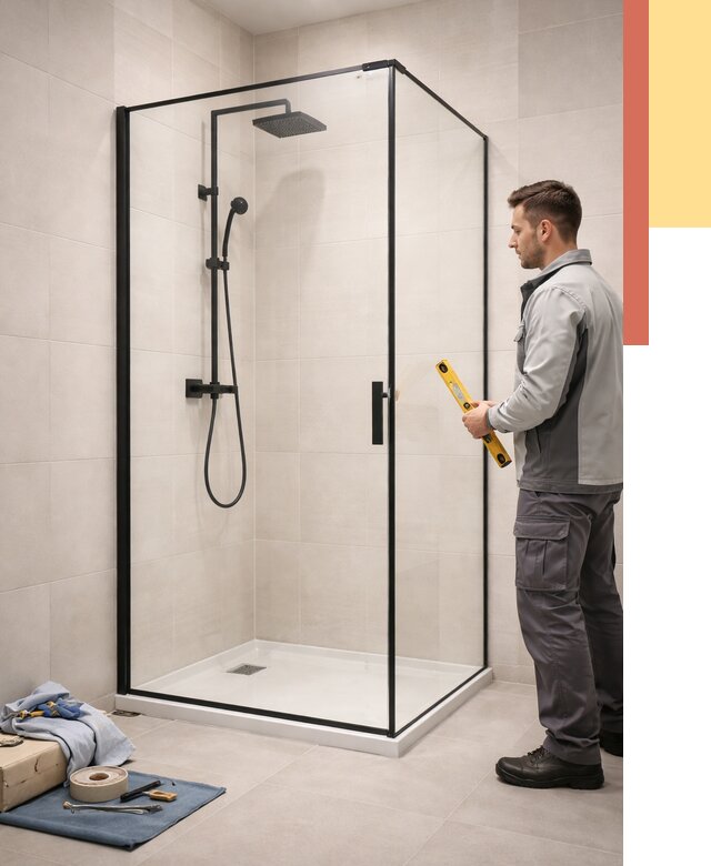 Стеклянные перегородки для душа в Усинске от 12798 руб. | Монтаж под ключ — ОТДЕЛОЧНИК-Снс