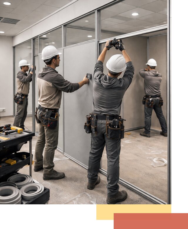 Мобильные офисные перегородки под ключ в Усинске