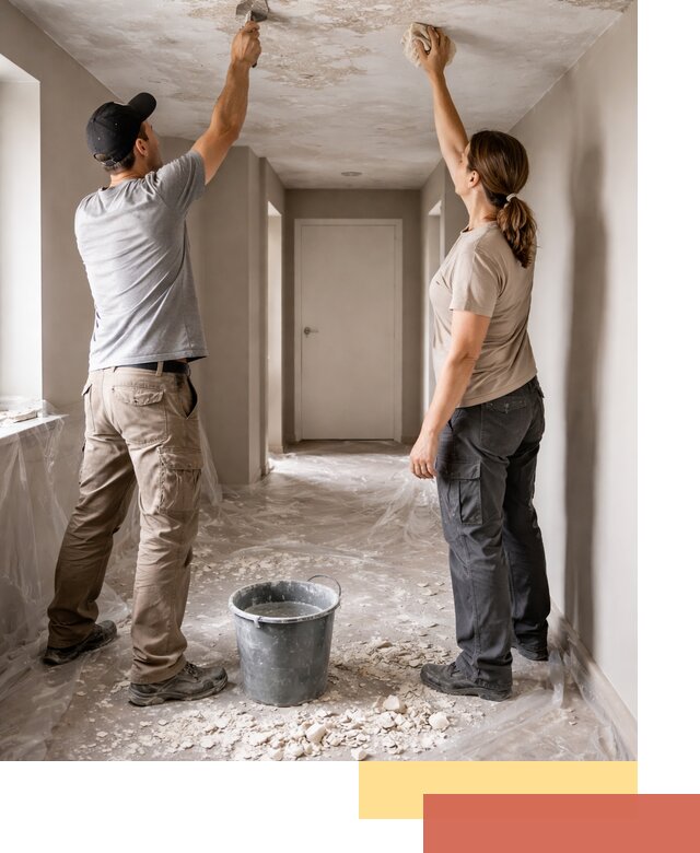 Удаление побелки с потолка в Усинске — быстро и аккуратно