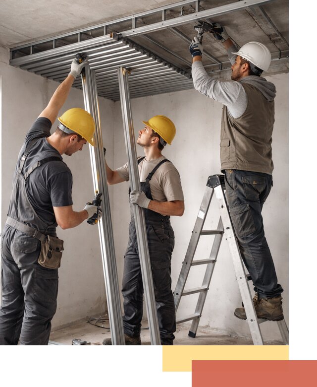 Монтаж реечного потолка под ключ в Усинске