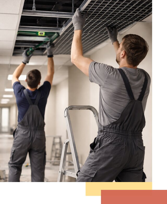 Монтаж потолка Грильято в Усинске: установка под ключ качественно