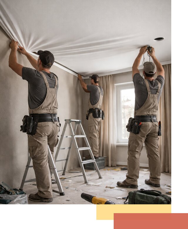 Монтаж матового натяжного потолка в Усинске качественно и быстро