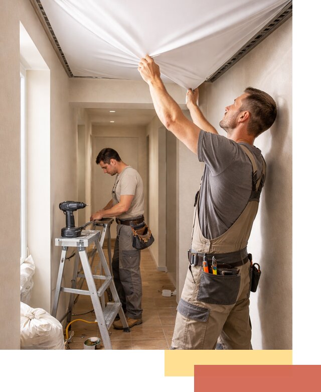 Монтаж натяжного потолка в прихожей в Усинске