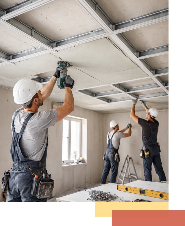 Кессонный потолок из гипсокартона под ключ в Усинске