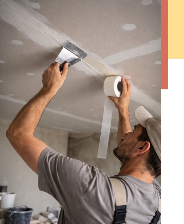 Обработка швов потолка ГКЛ в Усинске от 7679 руб. под ключ | ОТДЕЛОЧНИК-Снс