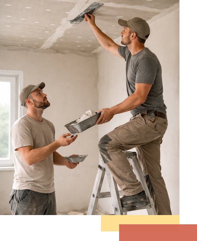 Шпаклевка потолка из гипсокартона в Усинске качественно и быстро