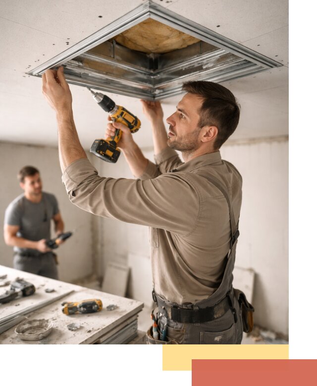 Монтаж люка в потолок из ГКЛ в Усинске