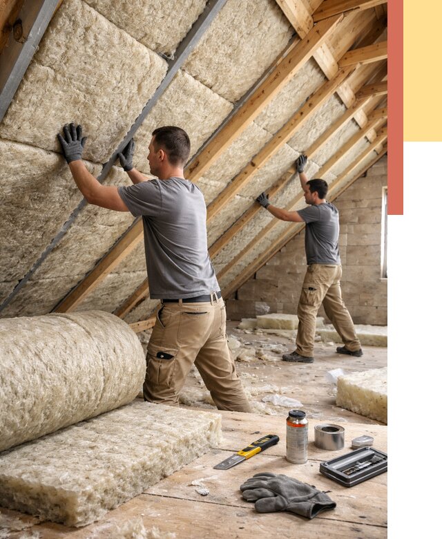 Утепление потолка минватой в Усинске от 1485 руб. — быстро и недорого | ОТДЕЛОЧНИК-Снс